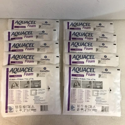 ConvaTec Aquacel Foam Dressing 7" X 7" Adhesive Silicone Model 420621 Lot Of 10 - Image 1 of 4