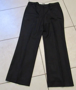 Women's Pants-TALBOTS-black wool Windsor Italian Flannel straight lined-12P NWT - Picture 1 of 6