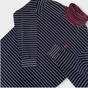 Polo Ralph Lauren Herren Vintage Gestreiftes Rollkragen Shirt Rot Pony Logo Large - Bild 1 von 6