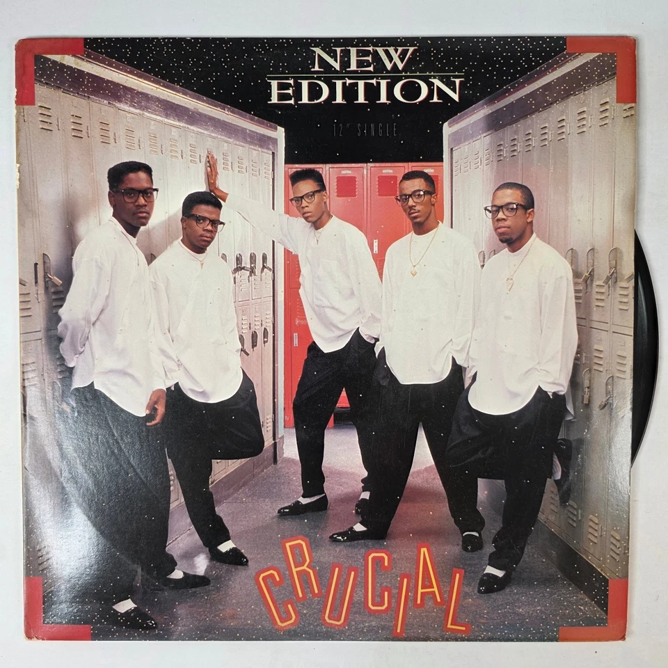 New Edition Crucial 12" Vinyl Record MCA Records Dance Remix - Image 1 of 2
