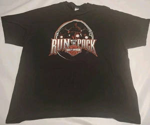 Harley Davidson Motorcycle Biker T Shirt 3x Black Run The Pack Zepka Johnstown - Picture 1 of 7