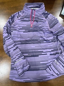 Girls Purple Nike Running Quarter Zip Dri Fit XL - Picture 1 of 2