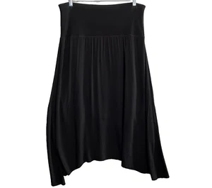 CABI Women Chiffon Midi Skirt Sz L Black Elastic Waist Flowy Versatile 53-1 - Picture 1 of 8