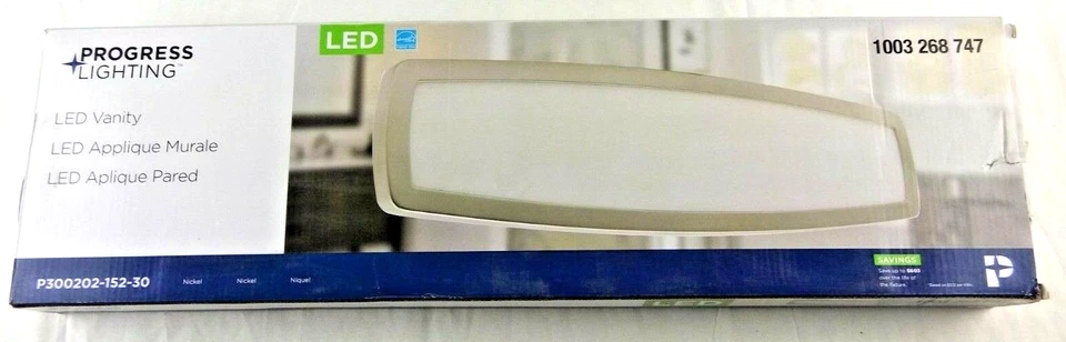 Progress Lighting LED Vanity Light Nickel - Image 1 of 2