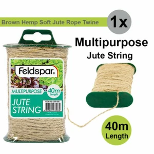 Brown Hemp Jute Rope Twine Sisal String Cord Art Gift Bottle Craft 40m Length - Picture 1 of 4