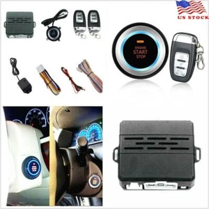 Car Ignition Engine Start Push Button Remote with Alarm System Vibration Alarm - Bild 1 von 10