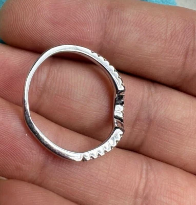 0.2CT Round Moissanite Half Eternity Anniversary Band 925 Sterling Silver size 6 - Image 1 of 4