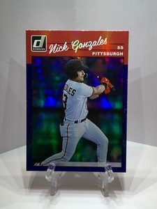 2023 Donruss Baseball Retro Holo Blue #250 Nick Gonzales Pittsburgh Pirates