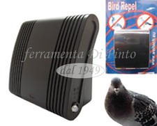DISSUASORE SCACCIA PICCIONI ULTRASUONI DISABITUANTE VOLATILI PICCIONI COLOMBI