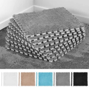 Alfombra de ejercicio rompecabezas de piso de espuma entrelazada 12 piezas azulejos de EVA alfombra antideslizante gimnasio hogar - Imagen 1 de 22