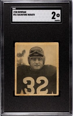 1948 Bowman #31 Salvatore Rosato *Redskins* SGC 2 - Image 1 of 2