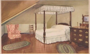 Postal de Mount Vernon Virginia Third Story Chamber Martha Washington - Imagen 1 de 2