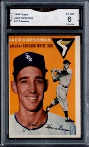 GMA 6 1954 Topps #113 Jack HARSHMAN RC, Chicago White Sox EX/MT - Picture 1 of 2