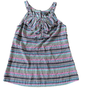 Banana Republic Factory Sleeveless Blouse Womens Size Petite XS Flowy Colorful - Picture 1 of 8