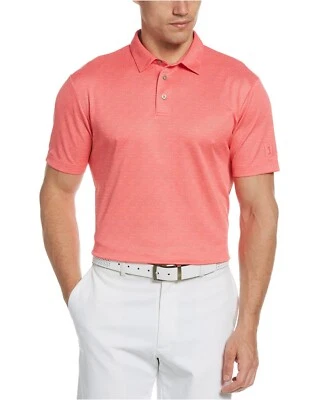 NWT PGA TOUR Space-Dyed Argyle Stretch Paradise Pink Golf Polo Shirt XL - Image 1 of 2