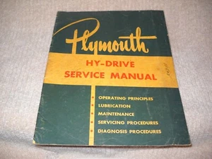 Mopar 1953 Plymouth Hy-Drive Transmission Service Manual  - Bild 1 von 3