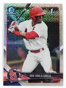2018 Bowman Chrome Mojo Refractor #BCP121 Jose Adolis Garcia 1st Bowman Rangers