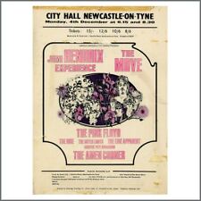 Jimi Hendrix Experience Pink Floyd 1967 Newcastle Handbill And Ticket Stub (UK)