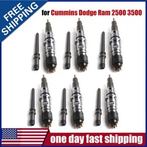 6PCS Diesel Fuel Injectors w/Tubes For Cummins Dodge Ram 2500 3500 6.7L 2007-12 - Foto 1 di 13