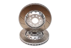 PAIR (2pcs) Vw Golf 7 GTi Clubsport Front Brake Discs 5Q0615301C NEW GENUINE VW - Picture 1 of 12