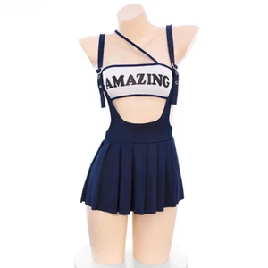 Game Competition Cheerleading Team Uniform Cosplay Anime Student School Clothes - Picture 1 of 13
