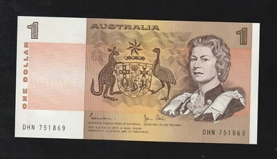 Australia, 1 Dollar, 1982, P-42d, Johnston / Stone, Original UNC Banknote, QEII - Image 1 of 2