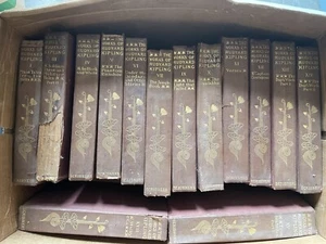 Vintage Set/14 The Works of RUDYARD KIPLING Series 1897-1925 Hardcover Scribners - Picture 1 of 4