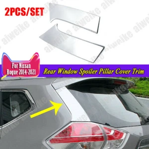 Für Nissan X-Trail 2014-2020 Chrom Auto Heckscheibe Spoiler Säule Abdeckung Blende - Bild 1 von 7