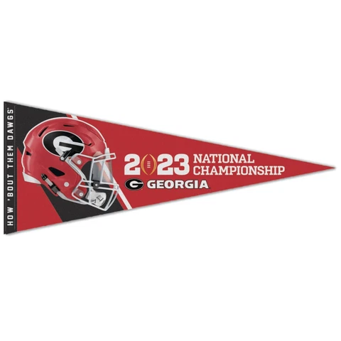 2023 National Championship Georgia Bulldogs Participant 12x30 Premium Pennant Cover