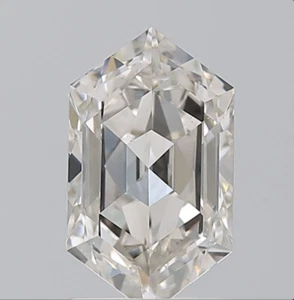 1.54 CT Elongated Hexagon Lab Grown Diamond Engagement Ring - Picture 1 of 5