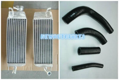 Radiador de aluminio L&R y manguera negra para 1984-1985 84 85 SUZUKI RM125 RM 125 NUEVO Foto 1 de 4