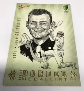 08-09 Select Cricket Allan Border Medallist Oversize Sketch Card CCSK4 Gilchrist - Picture 1 of 2