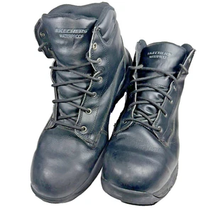 Stivali Skechers 65330 da uomo taglia 13 Morson Sinatro da trekking in pelle nera - Foto 1 di 23