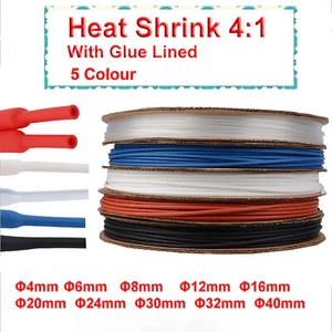 Adhesive/Glue Lined Heat Shrink Sleeving 4:1 Waterproof Heatshrink Tubing Car - Picture 1 of 2