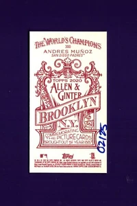 2020 Topps Allen & Ginter Mini Brooklyn Back #300 Andres Munoz RC - Picture 1 of 2