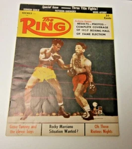THE RING NOV 1957 RAY ROBINSON COVER BOXING MAGAZINE RARE COOL VINTAGE CONDITION - Picture 1 of 4