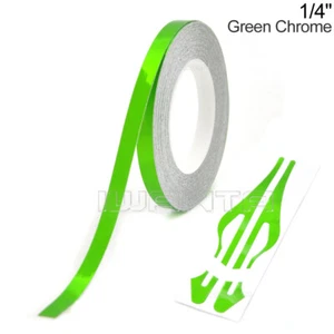 1/4" Green Chrome Pinstriping Pin Stripe DIY Line Vinyl Tape Decal Sticker 32ft - Bild 1 von 7