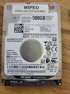 Western Digital WD Black WD5000LPSX 500GB Internal 7200RPM 2.5 HDD 2YTRD 02YTRD - Picture 1 of 1
