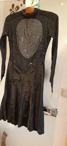 Tanzkleid Kombi 36/38 Latein Linedance Standard Strass Schwarz - Bild 1 von 7