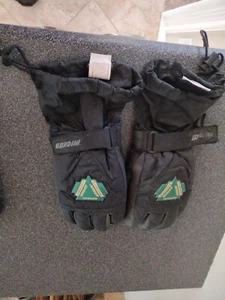 GORDINI snow gloves ski snowboard gloves used good condition black adjustable!! - Picture 1 of 2