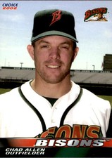 2002 Buffalo Bisons Choice #1 Chad Allen Dallas Texas TX Baseball Card