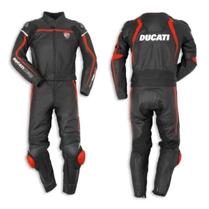 DUCATI CORSE 2 TEILIG MOTORRAD MOTORRAD RACING RINDSLEDER KOMBI CE ARMOURS - Bild 1 von 6