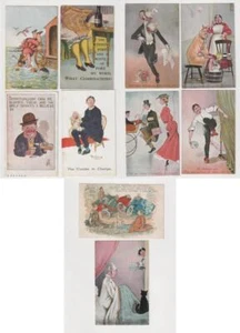Postales de cómic x 10. Postalmente sin usar, usado. Se muestran frentes y traseros. - Imagen 1 de 7