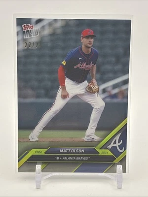 2024 Topps Now Matt Olson #OD-160 Road to Opening Day Gold 22/24 - Image 1 of 2