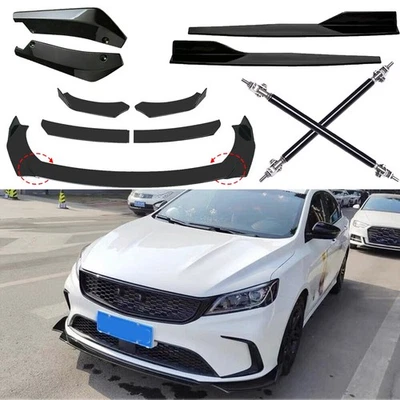 For Kia K5 2021-2023 Front Bumper Lip Spoiler+Side Skirt+Rear Lip Strut Rods Foto 1 de 4