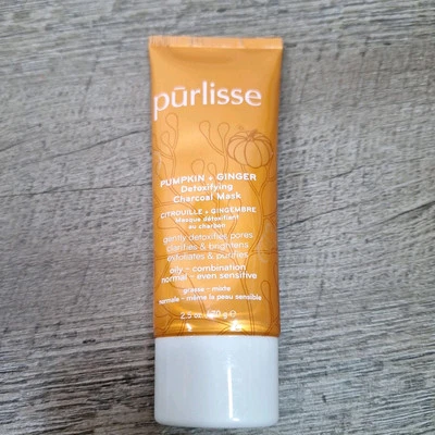 Mascarilla facial desintoxicante de carbón Purlisse calabaza jengibre 2,5 oz. NUEVO Foto 1 de 3