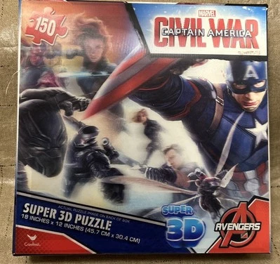 Rompecabezas CAPTAIN AMERICA Marvel C War Super 3D 150 piezas #S2 Foto 1 de 3