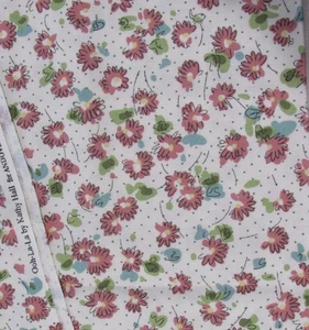 7/8 yd OOH-LA-LA Kathy Hall #3826 Ditzy Floral Dot Andover Cotton Quilt Fabric - Picture 1 of 2