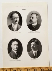 Fotos notables de hombres de Cincinnati de 1903 BANKERS Stedman Burkhold Becht Goodman D8 - Imagen 1 de 2