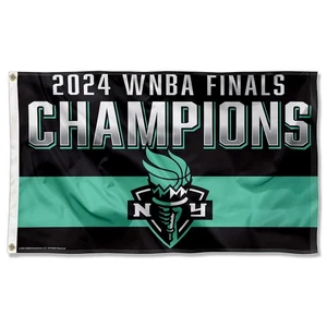 New York Liberty 2024 Finals Champions Banner Flag - Picture 1 of 6